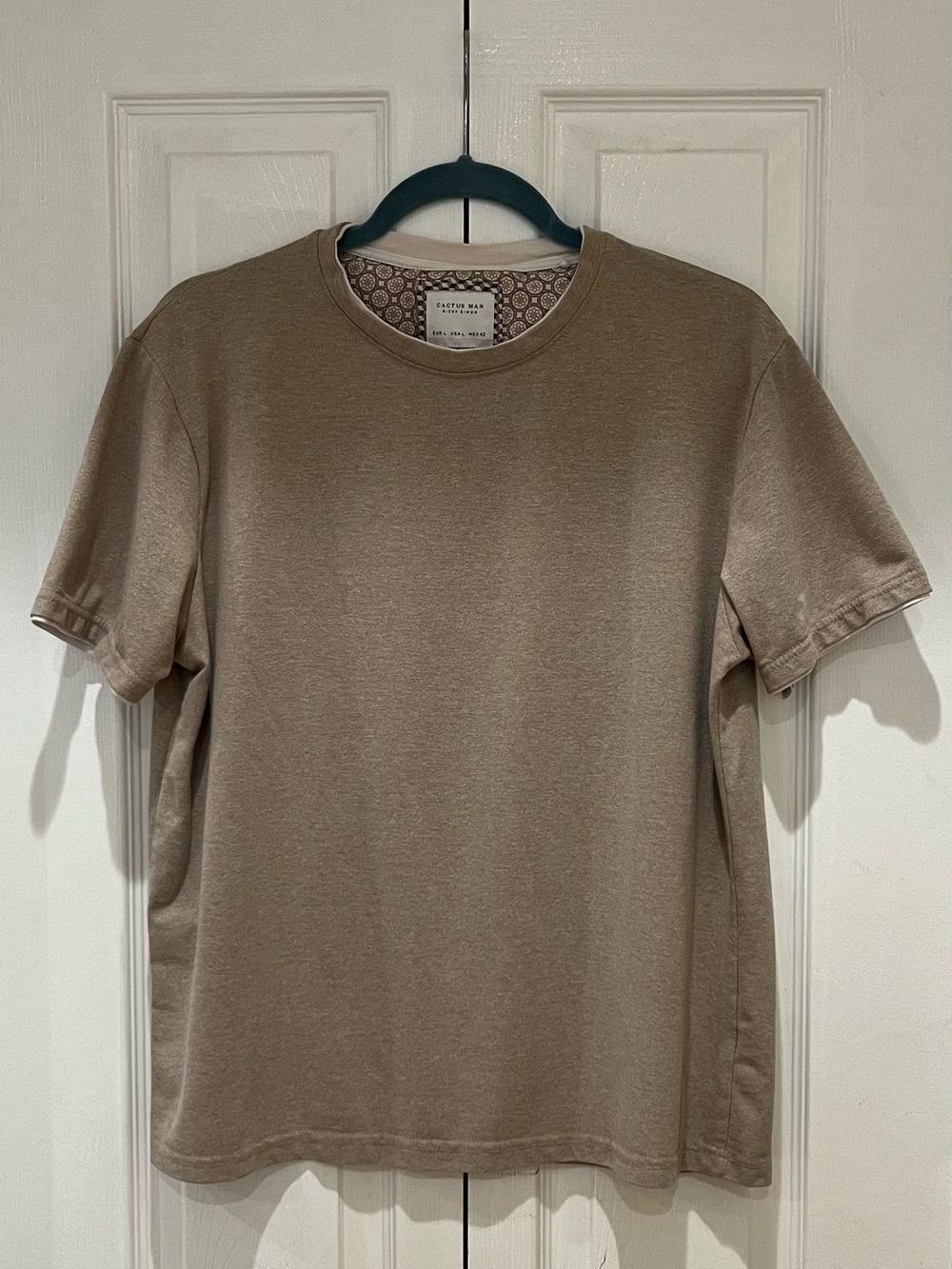 Cactus Men's Short Sleeve Tee in Taupe